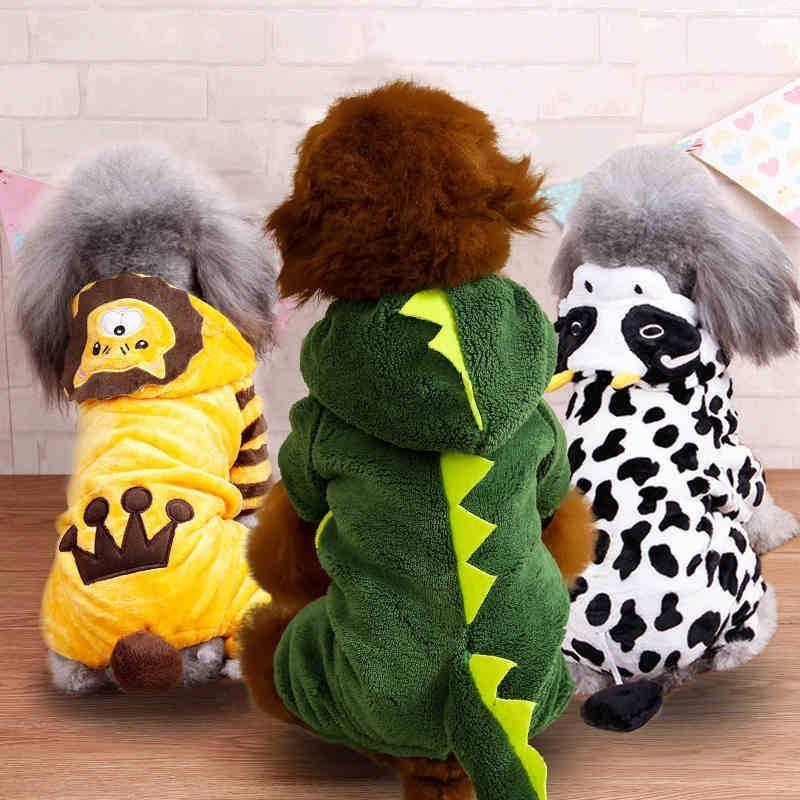 Coral Fleece Dog Outfit for Winter