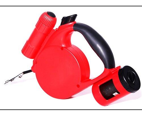 LED Dog Leash with Bag Dispenser