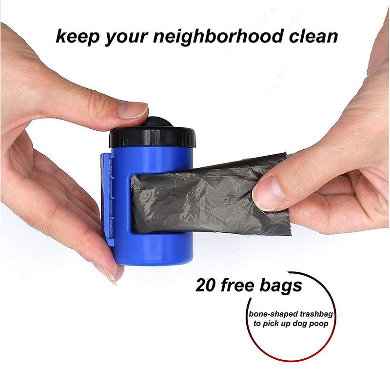 LED Dog Leash with Bag Dispenser
