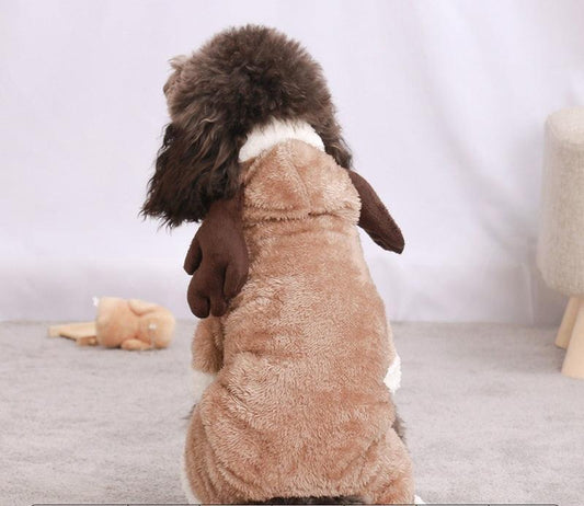 Coral Fleece Dog Outfit for Winter