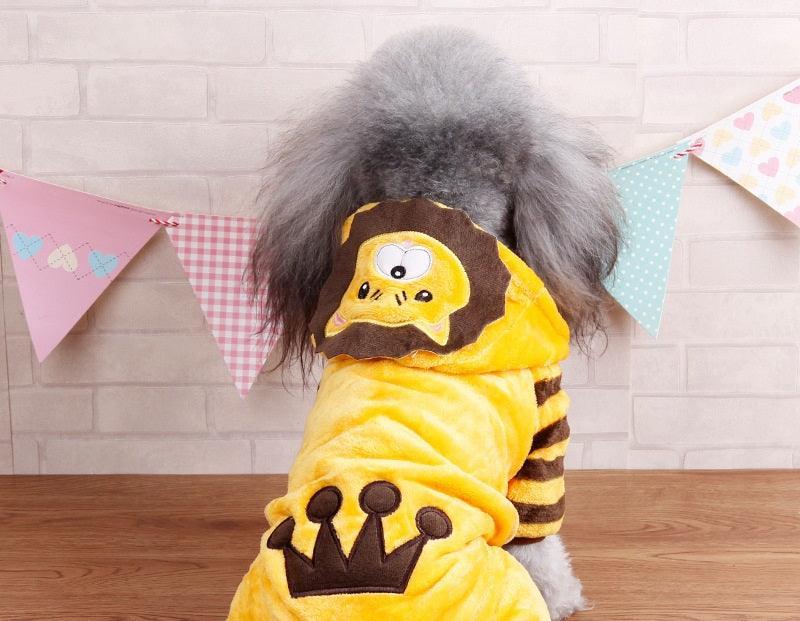 Coral Fleece Dog Outfit for Winter
